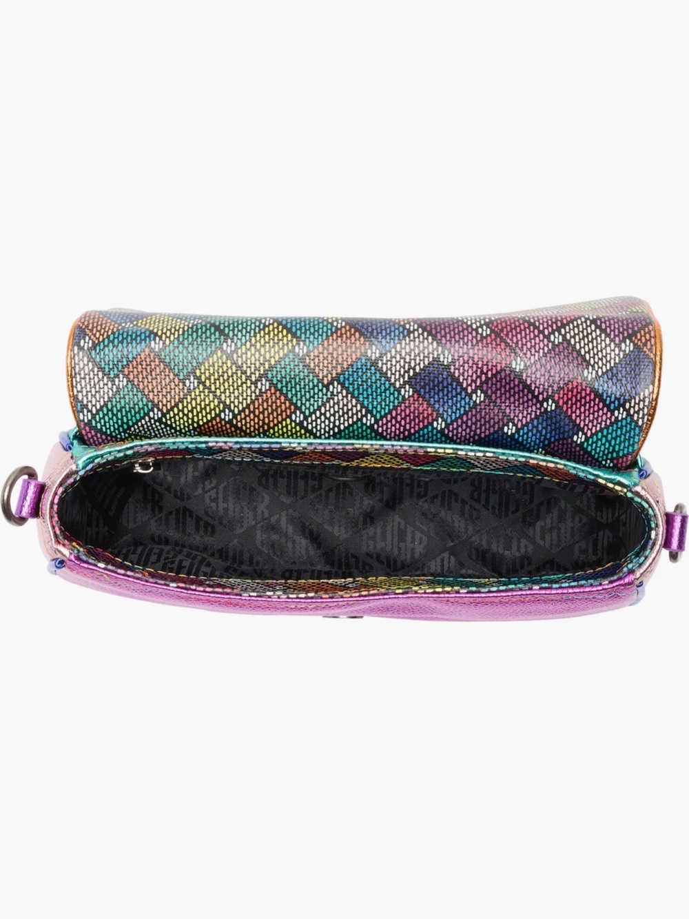 Kurt Geiger Camden Flap Pink Multicolor Woven Flap Shoulder Bag. Stunning 🤩 - Picture 5 of 6